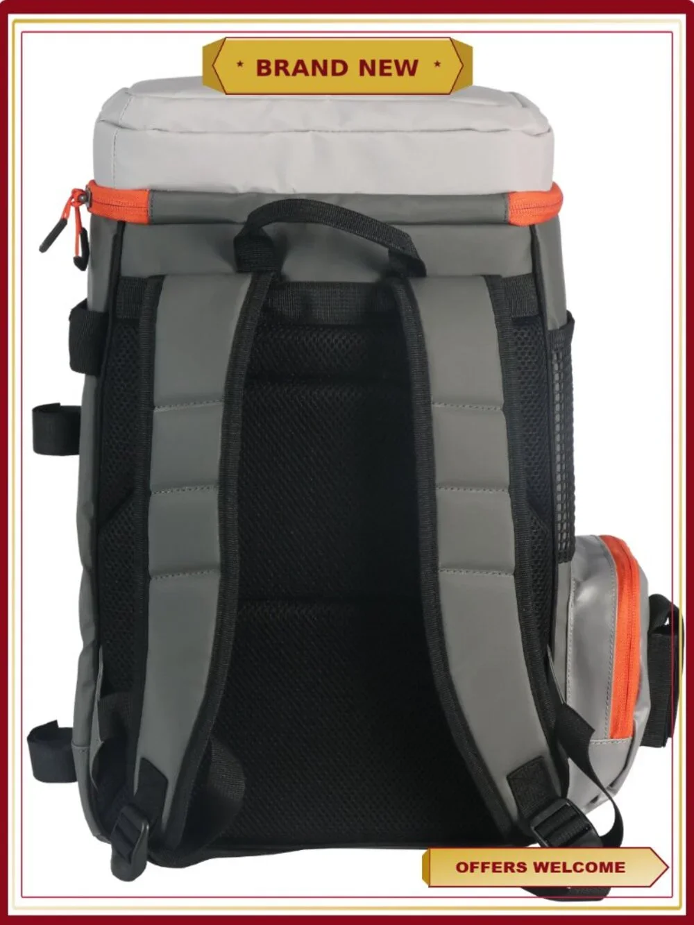 Fishing Tackle Backpack with Organizer Pockets and Trays, Grey - X-Pro 3700
